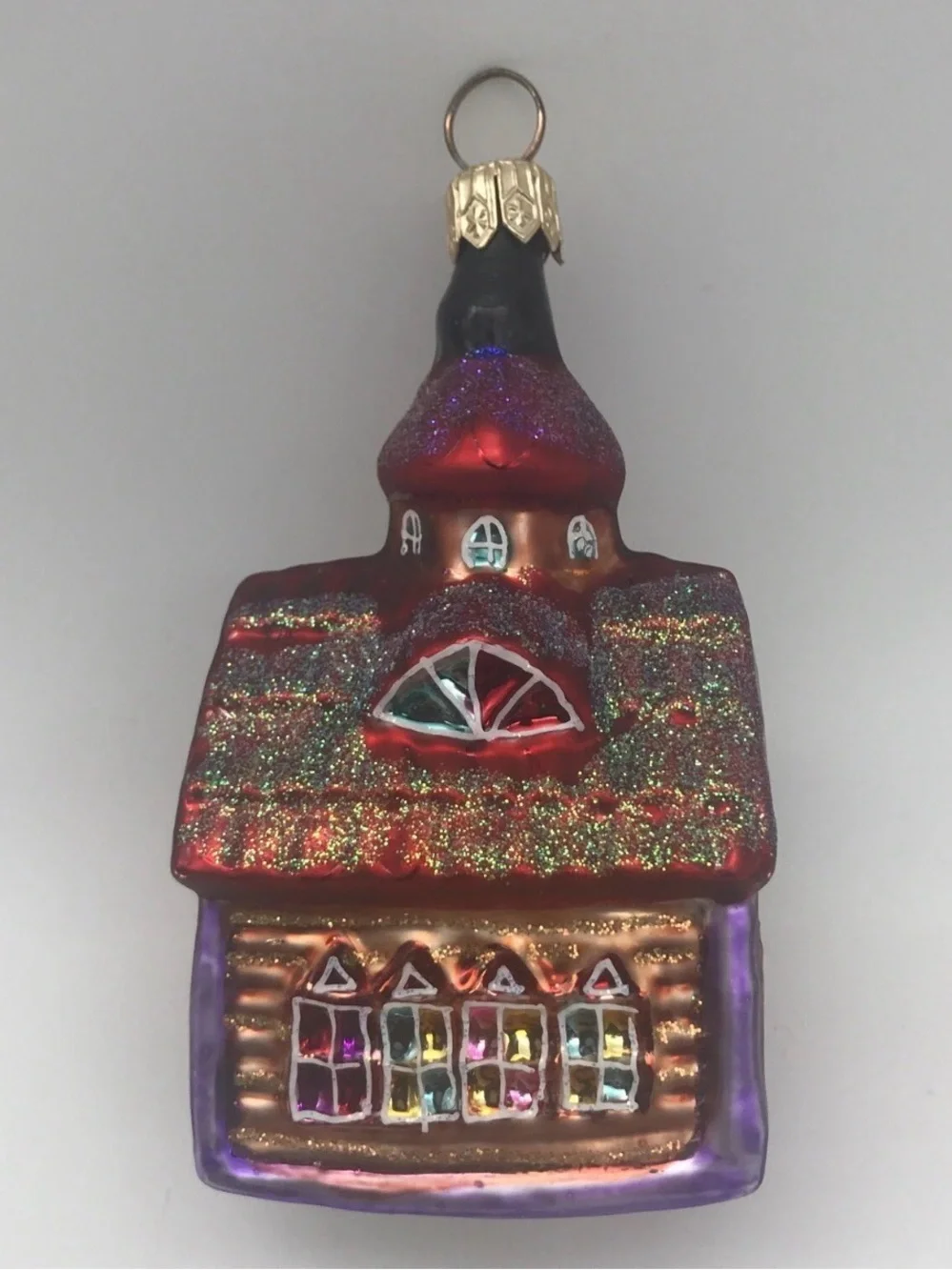 Christopher Radko Chapel Hill Glass Church Christmas Ornament Cathedral Vintage